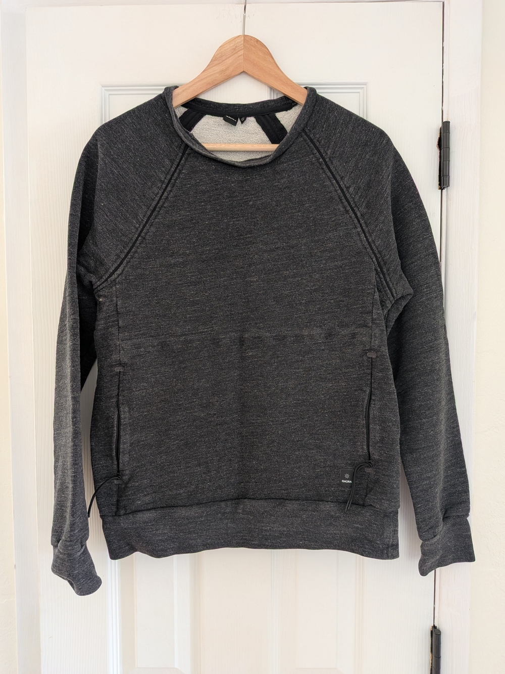 Isaora Women's Grey Long Sleeve Pullover Sweater Size Small 100% Cotton